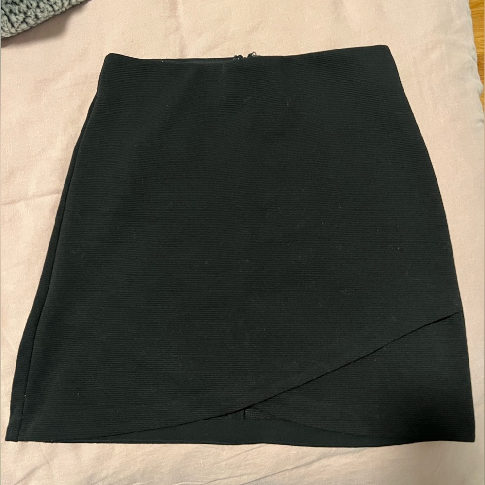 Loft black mini pencil skirt